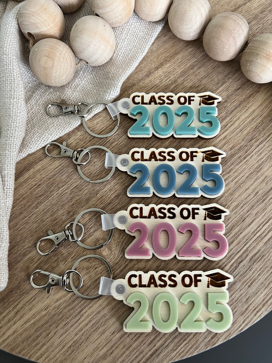 Class of 2025 Bag Tag | Graduation Keyring | School Year Gift Tag