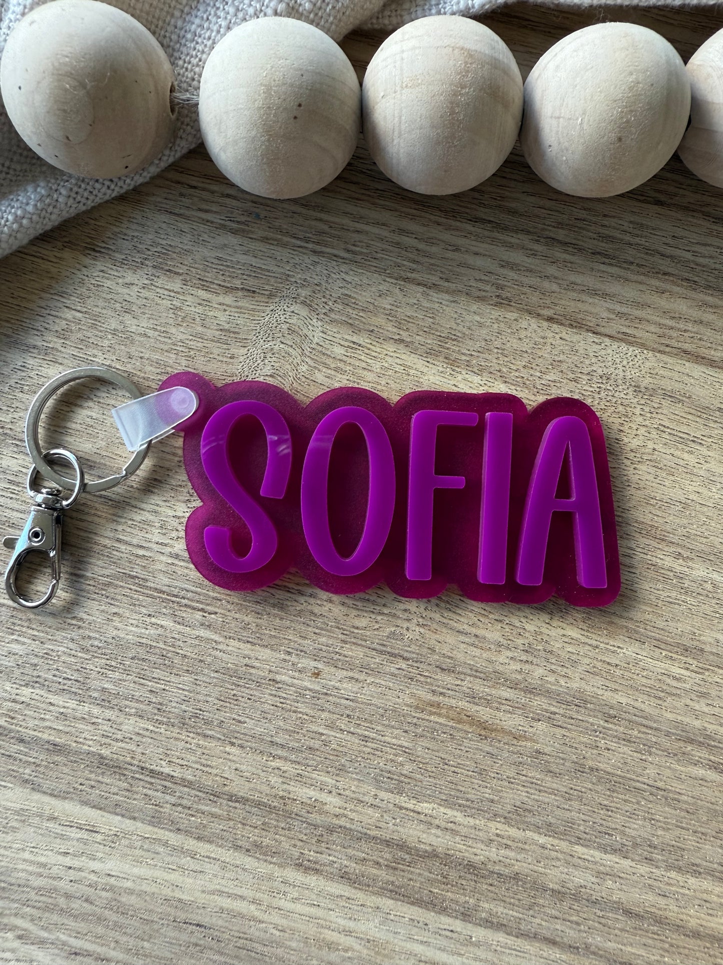 Coloured Frosted Block Bag Tag