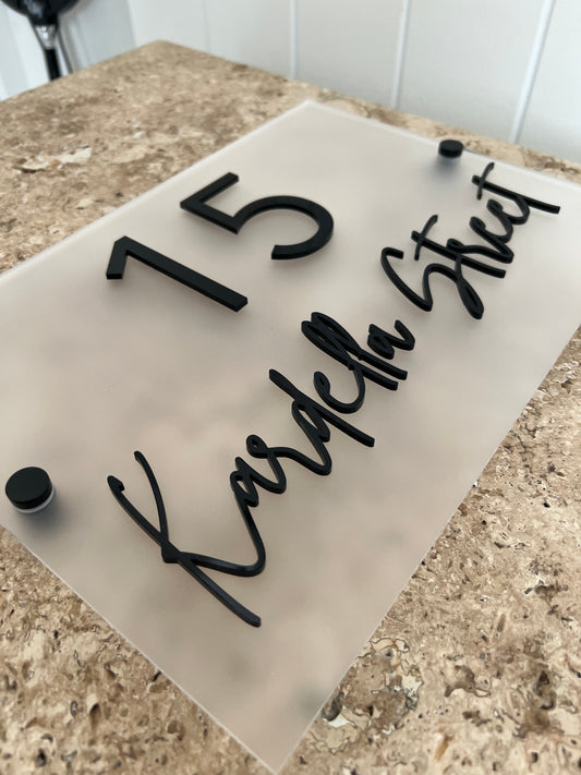 Large Rectangle House Sign | A4 size