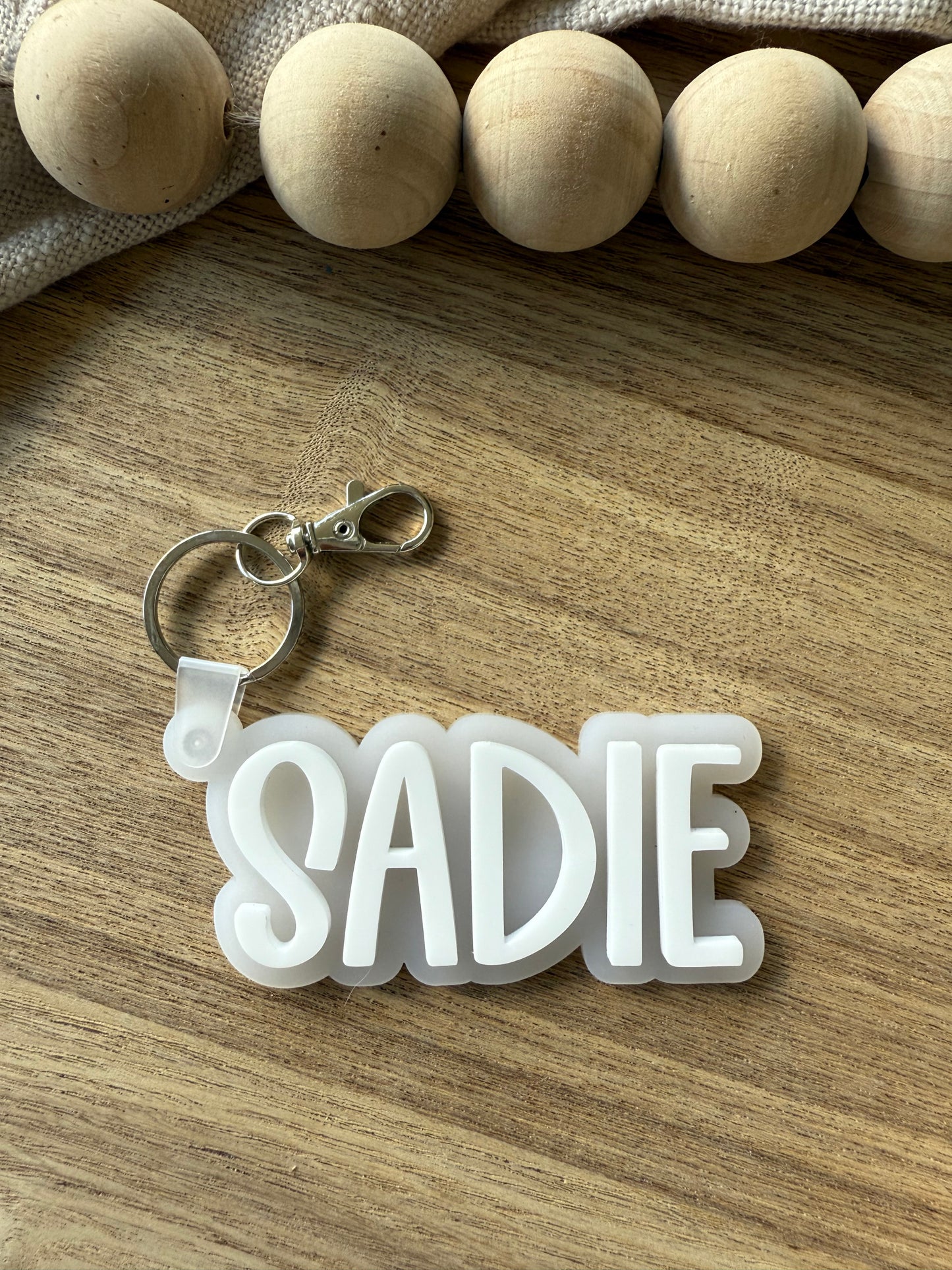 Coloured Frosted Block Bag Tag