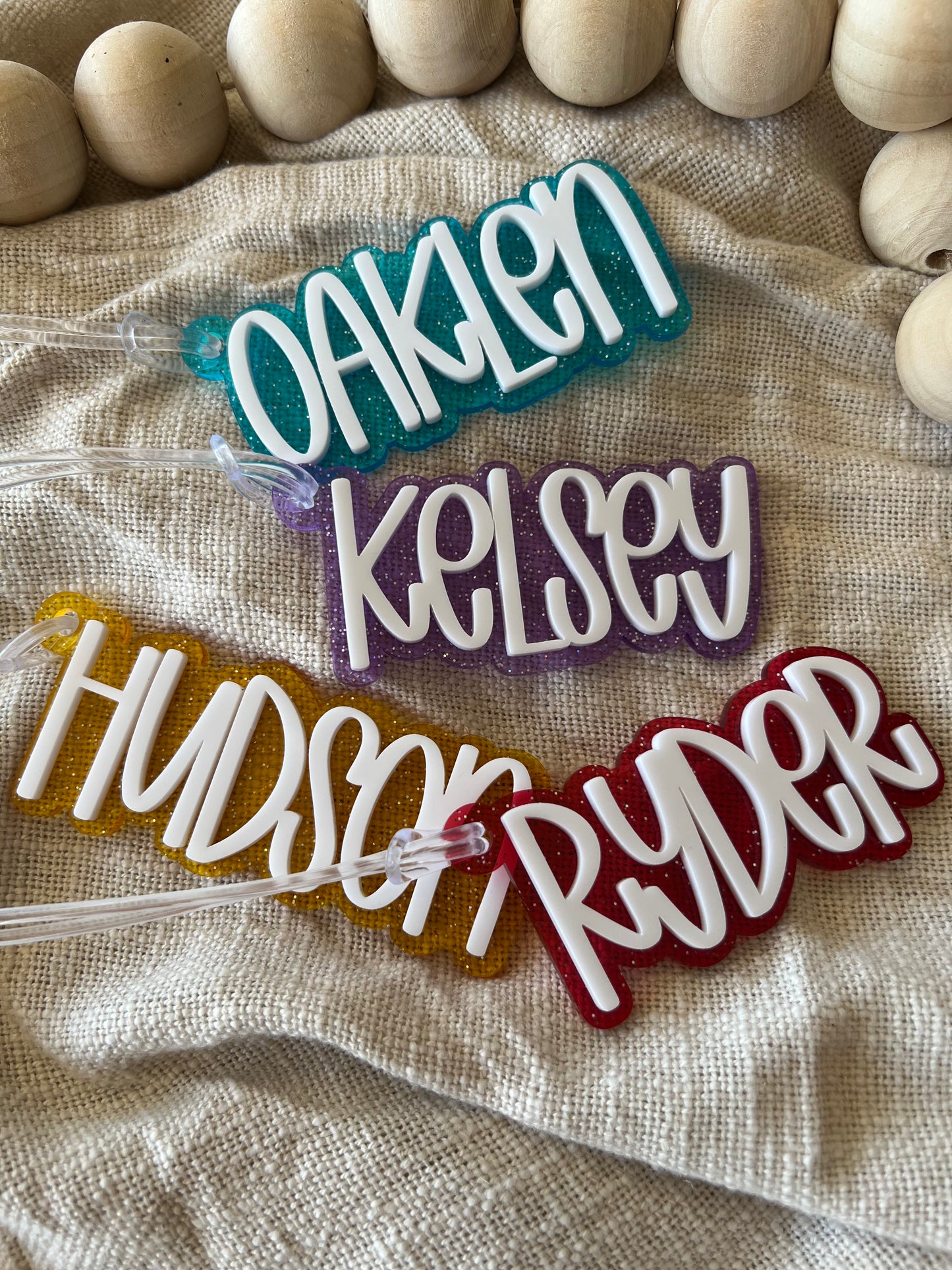 Jelly Glitter Bag Tag | Keyring