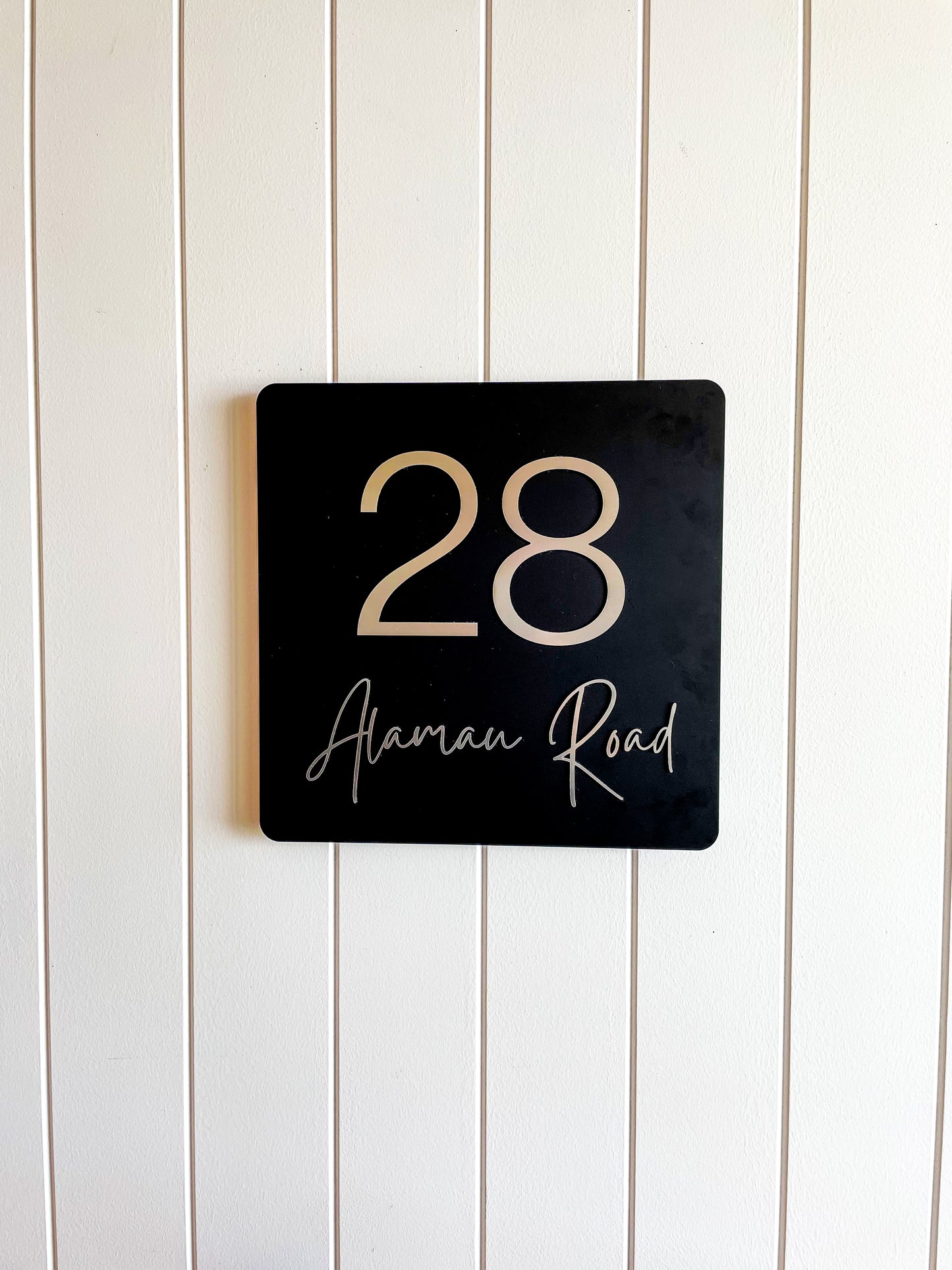 Square House Number Signage - Fairlight Style