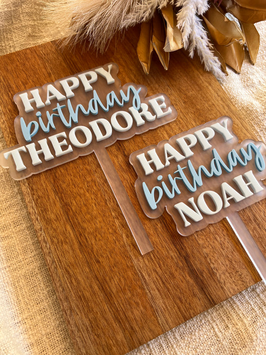 Happy Birthday Cake Topper