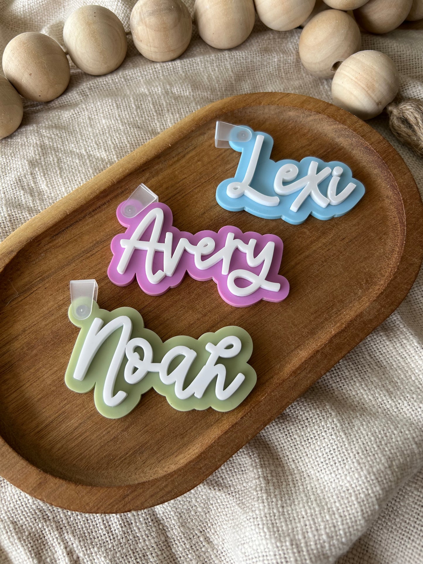 Fancy Script Acrylic Name Tag | Personalised Keychain