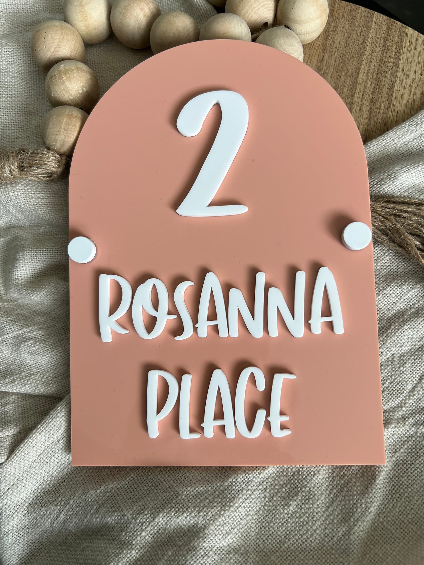 Small Arched House Sign | A5 size
