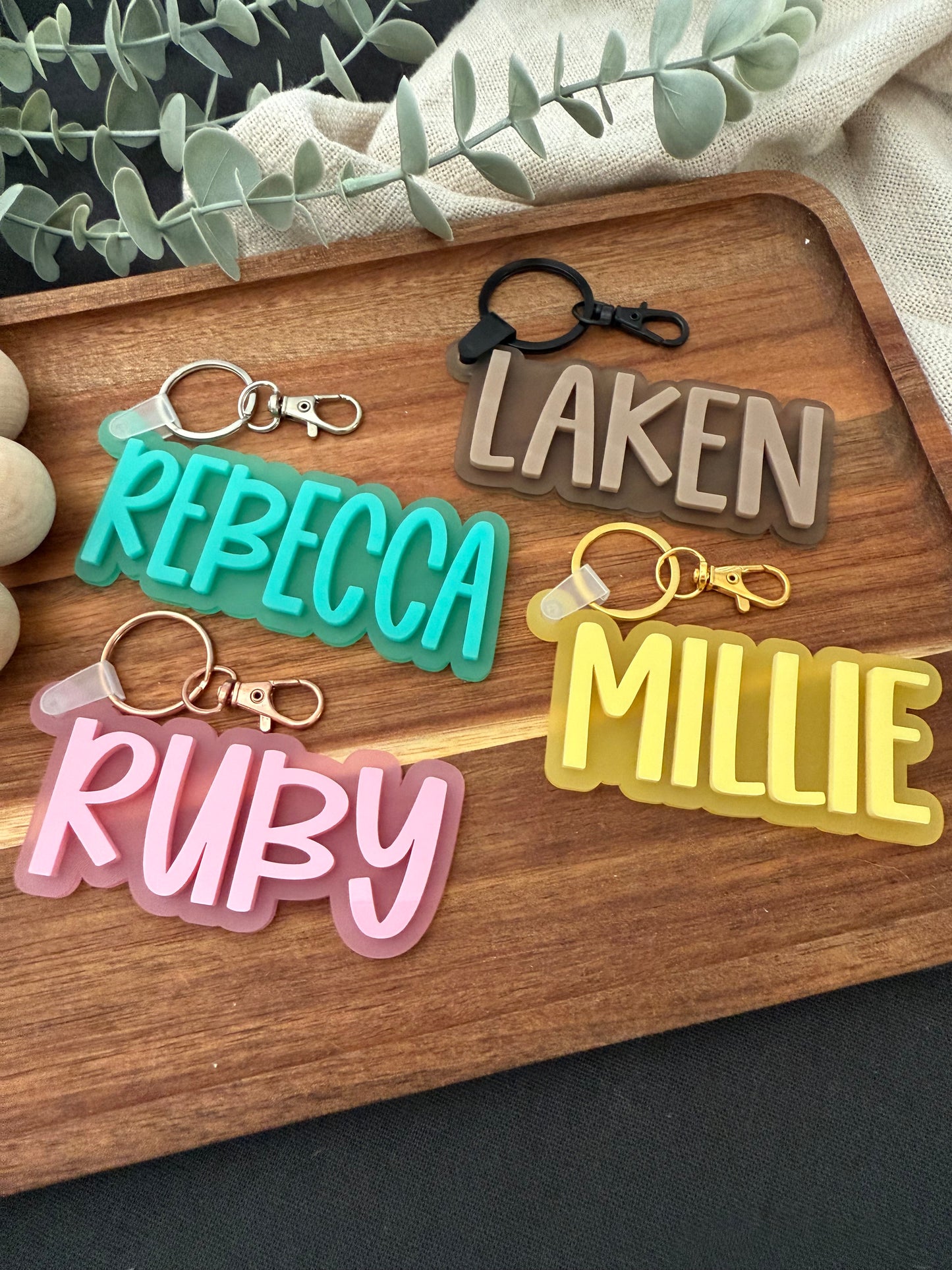 Coloured Frosted Block Bag Tag
