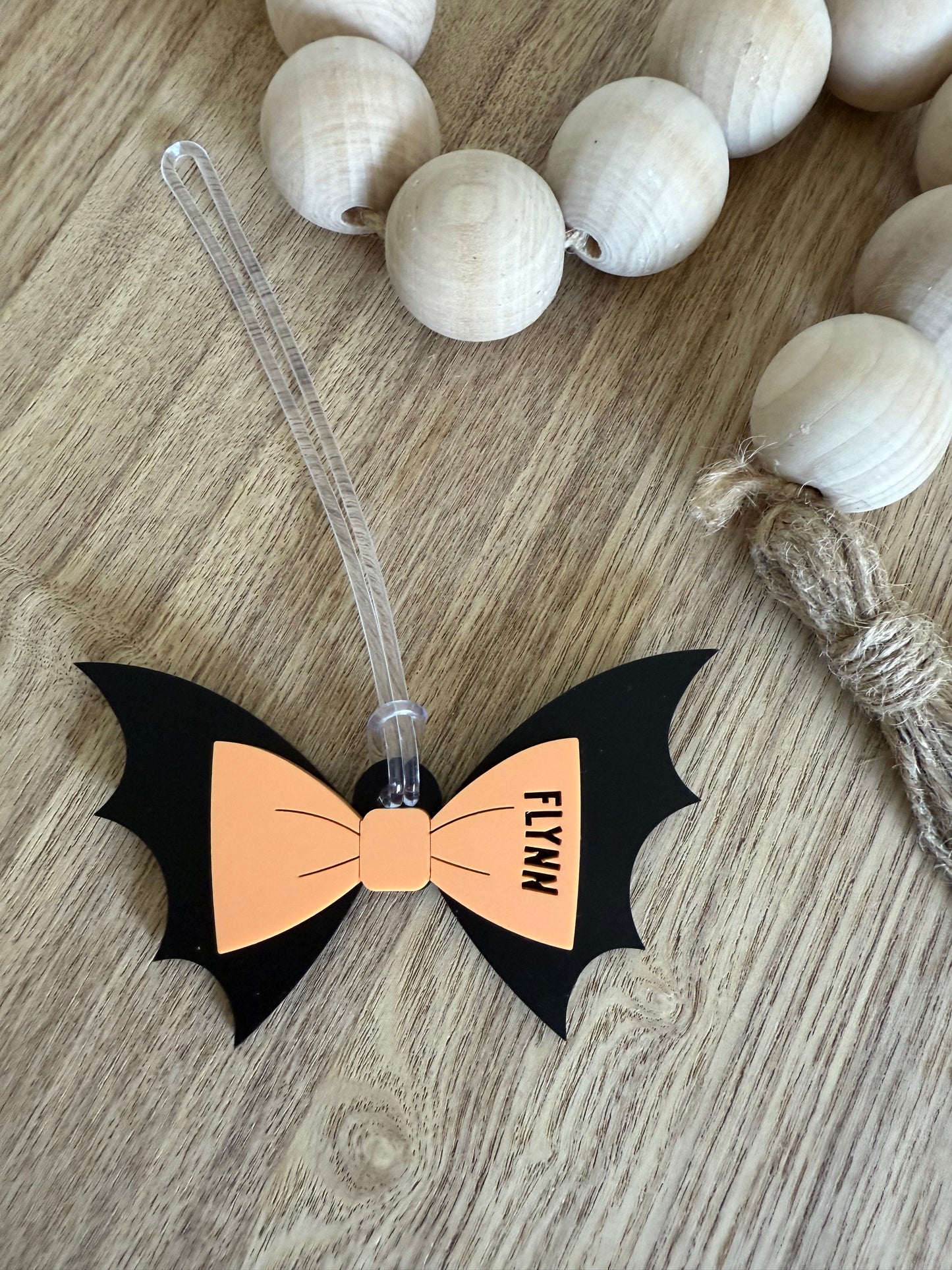 Halloween Bat Bag Tag | Bat Gift Tag | Gothic Bag Charm
