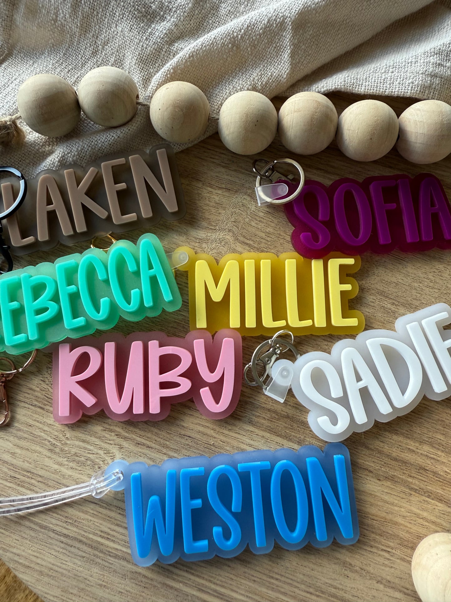 Coloured Frosted Block Bag Tag