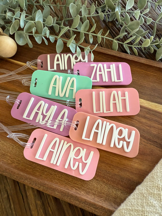 Super Cute Colourful Bag Tag - Kids School Backpack Tag