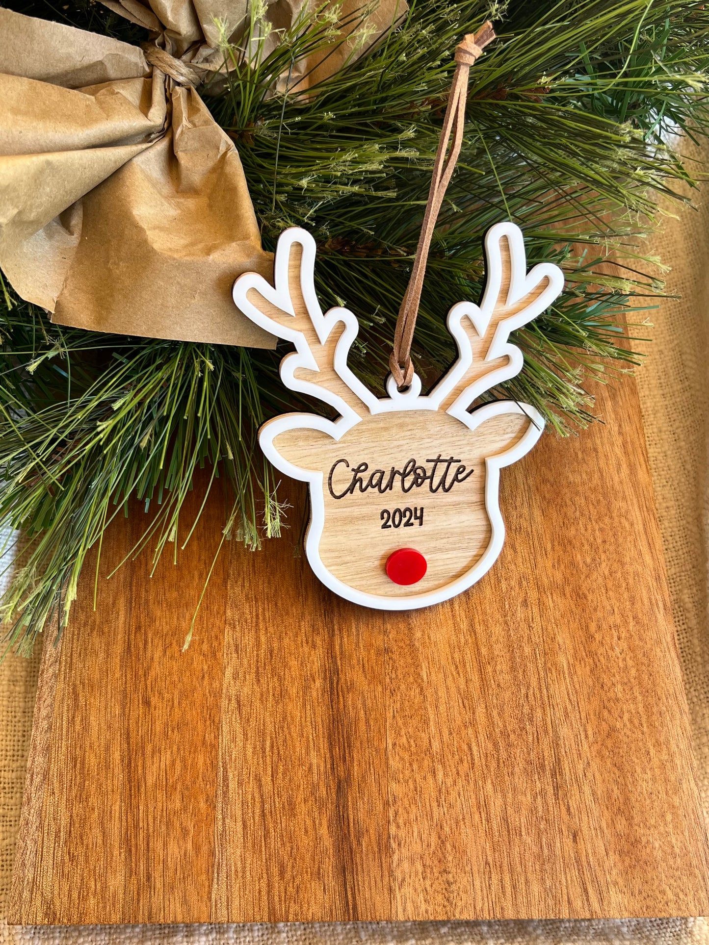 Reindeer Personalised Ornament | Rudolph Christmas