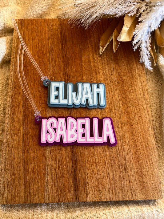 Tri Colour Bag Tag | Keychain