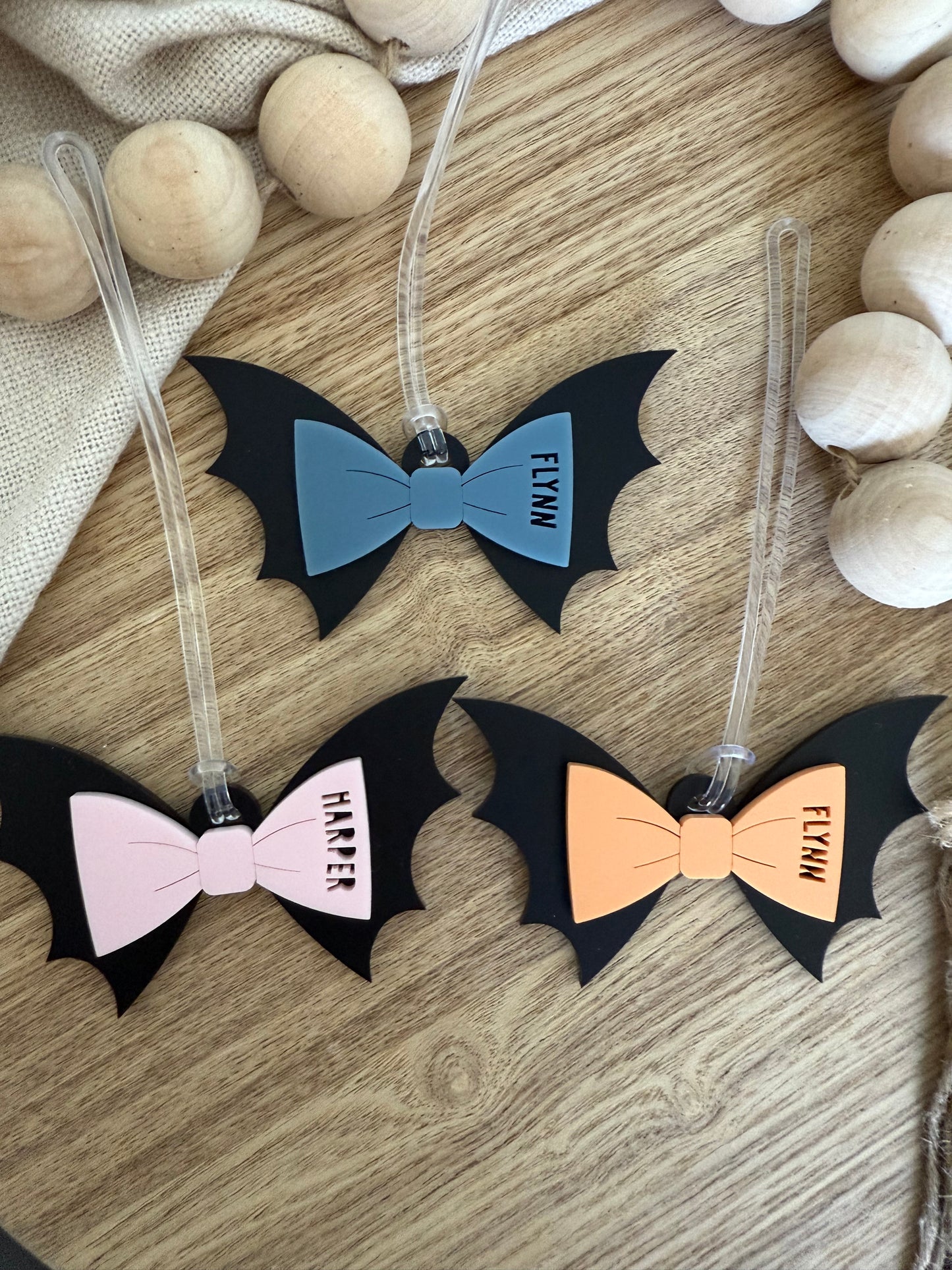 Halloween Bat Bag Tag | Bat Gift Tag | Gothic Bag Charm