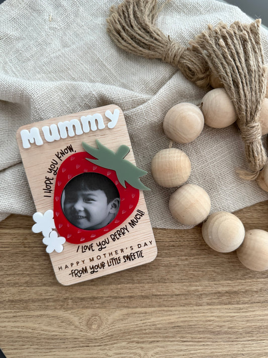 Strawberry Mother’s Day Fridge Photo Magnet Frame