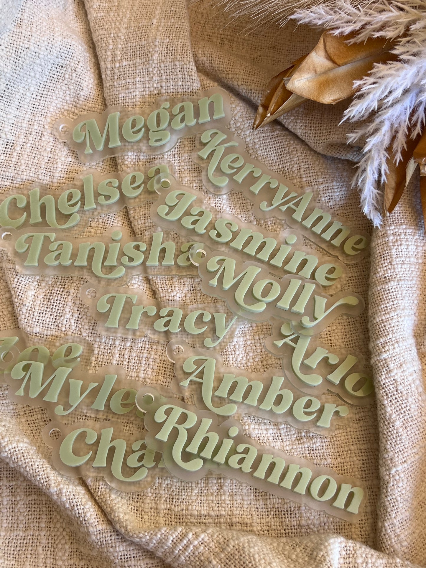 Acrylic Name Bag Tag | Keychain