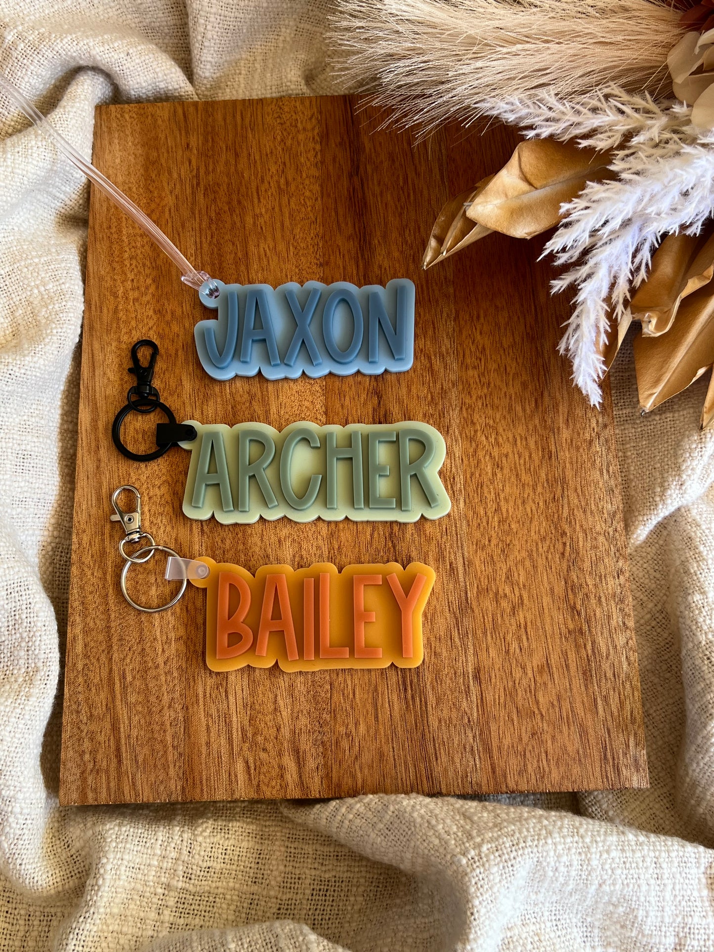 Multi Coloured Bag Tag | Keychain