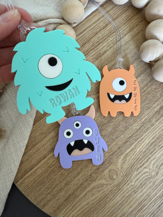 Monster Personalised Bag Tag | Halloween Gift Tag