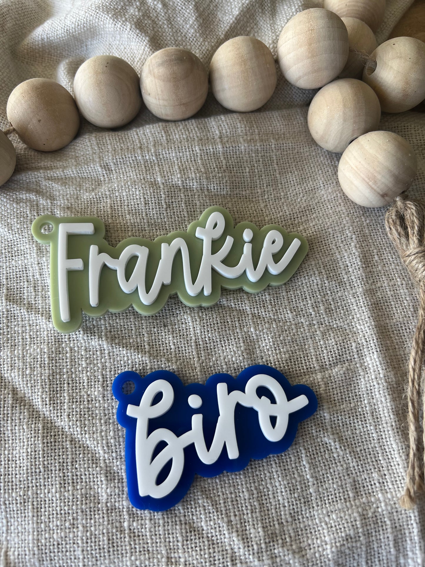 Fancy Script Acrylic Name Tag | Personalised Keychain