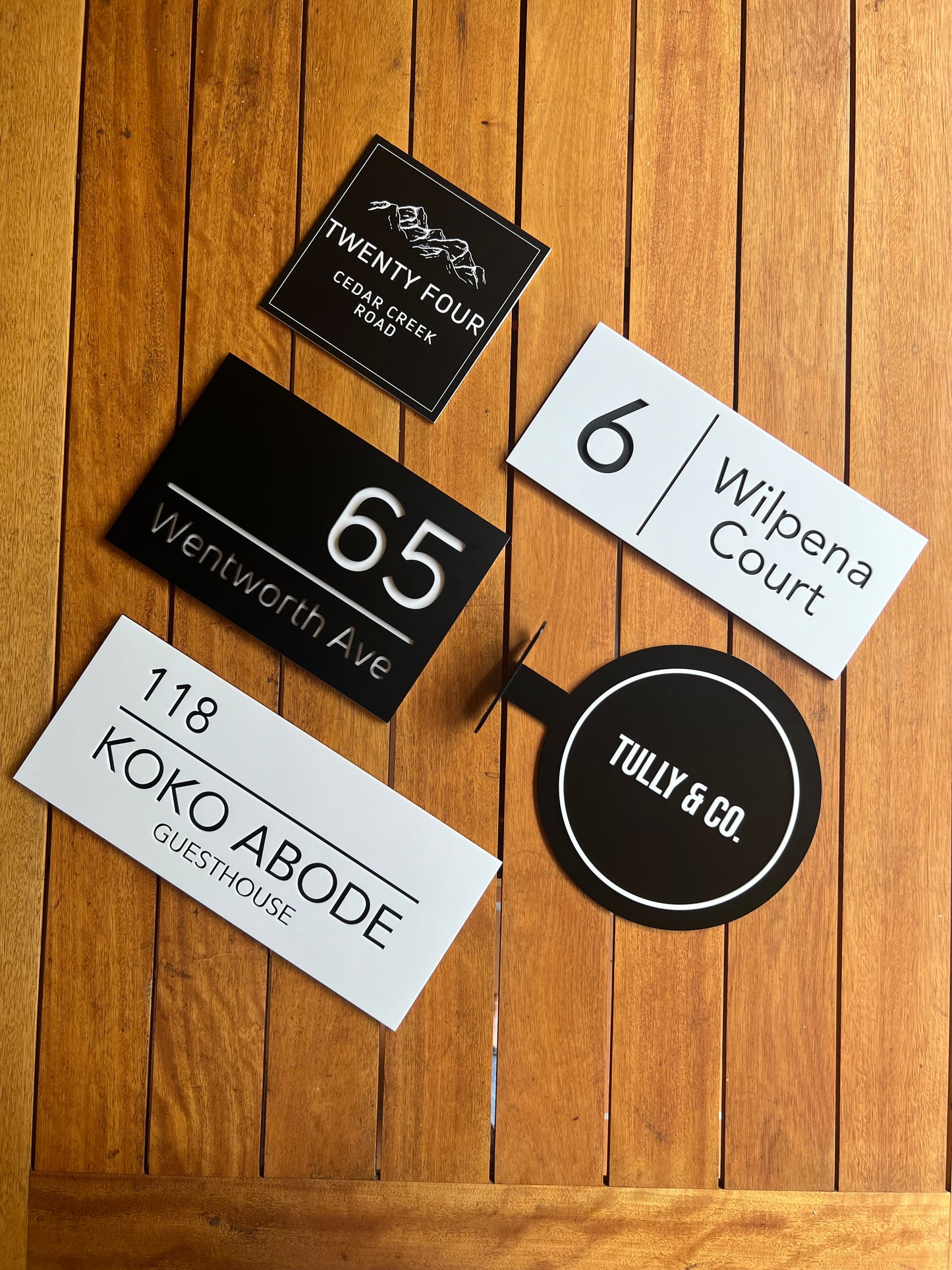 Rectangle House Number Signage - Killara Style