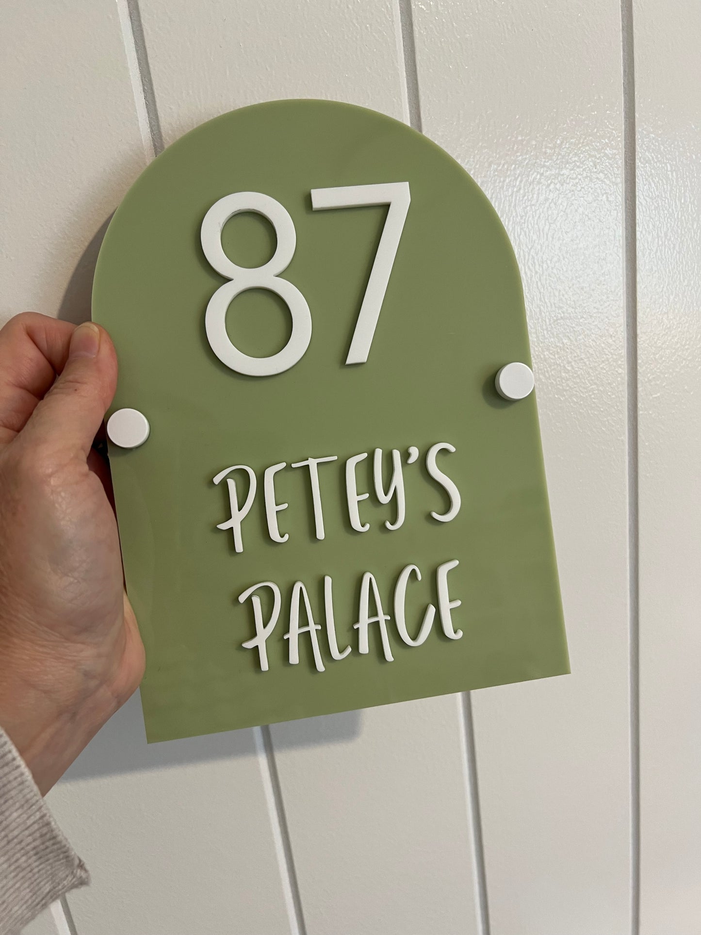 Small Arched House Sign | A5 size