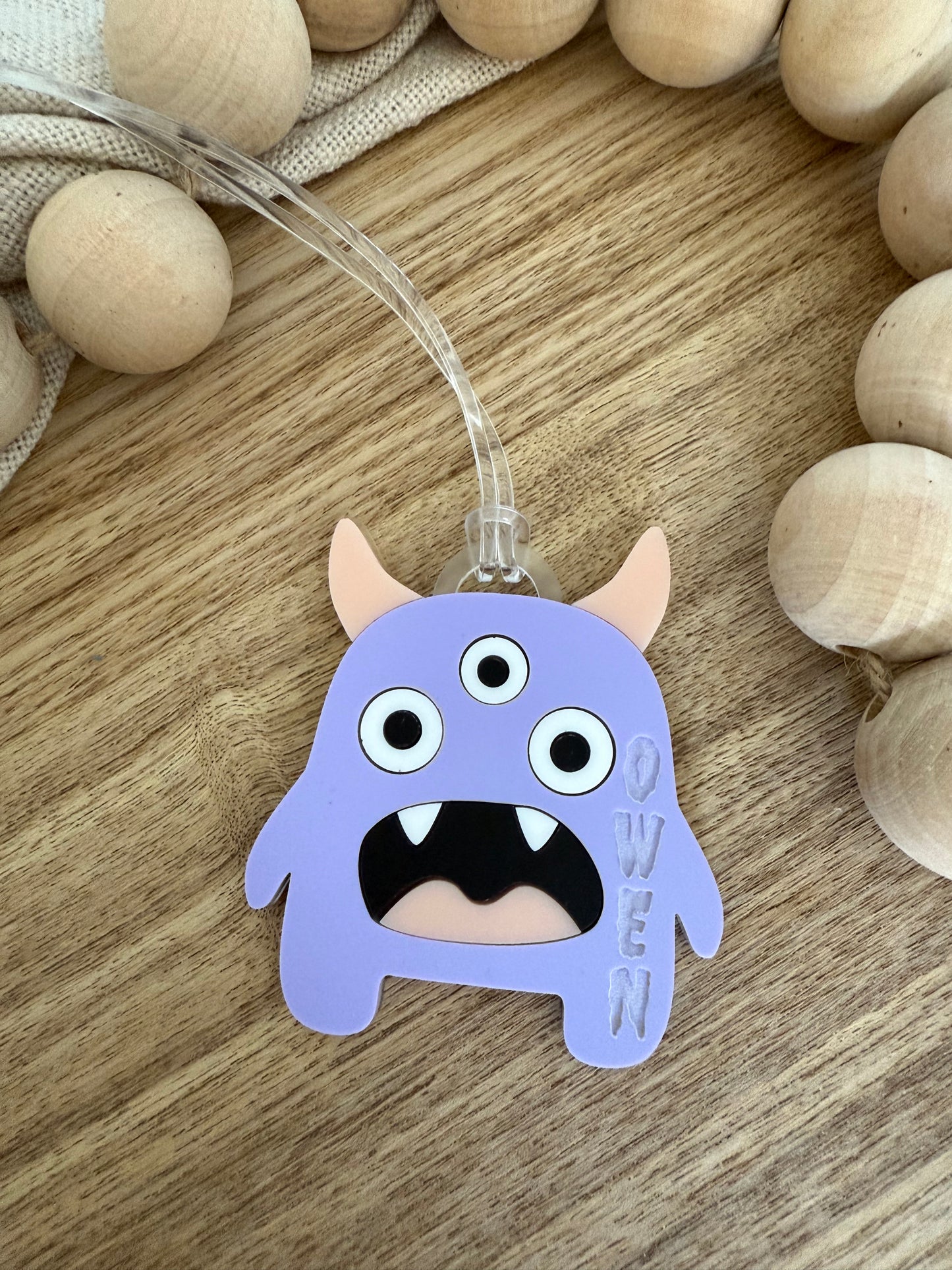 Monster Personalised Bag Tag | Halloween Gift Tag