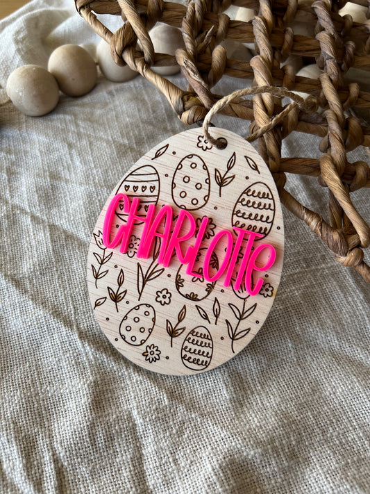 Easter Egg Basket Tag | Gift Bag Tag
