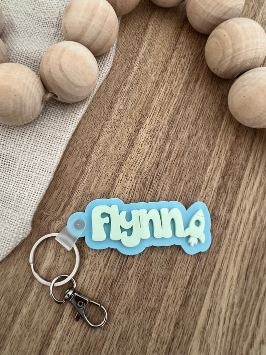 Kids Icon Name Tag | Keyring | Personalised Keychain