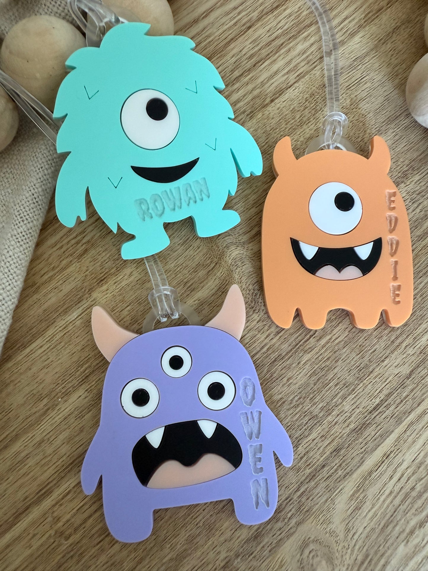 Monster Personalised Bag Tag | Halloween Gift Tag
