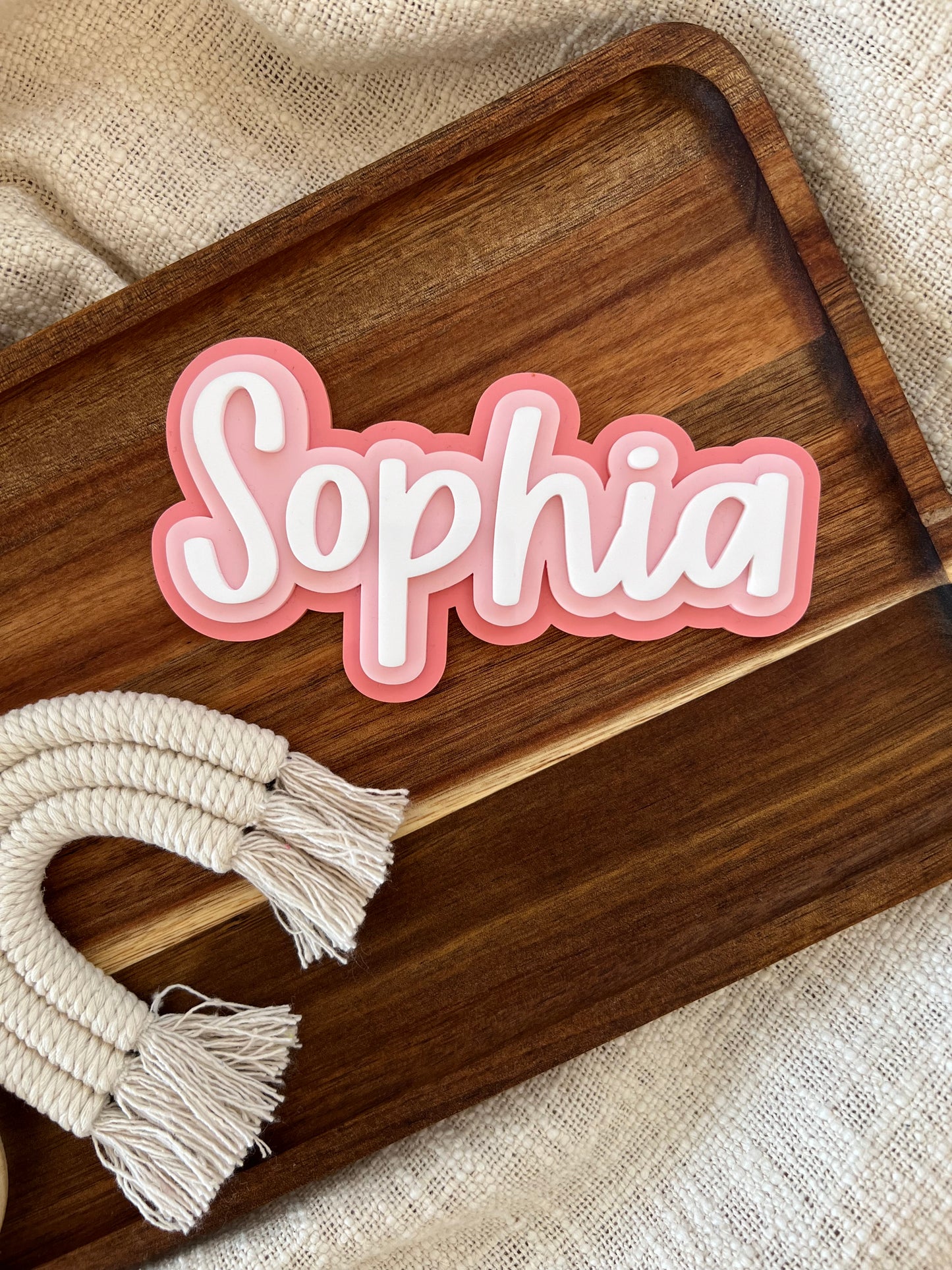 Personalised Triple Layered Sign (Sophia Style)
