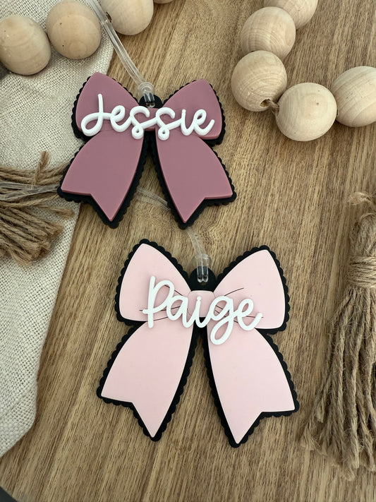 Large Cheer Bow Keychain / Bag Tag