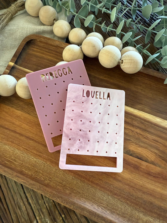 Large Travel Earring Holder | Acrylic Earring Organizer