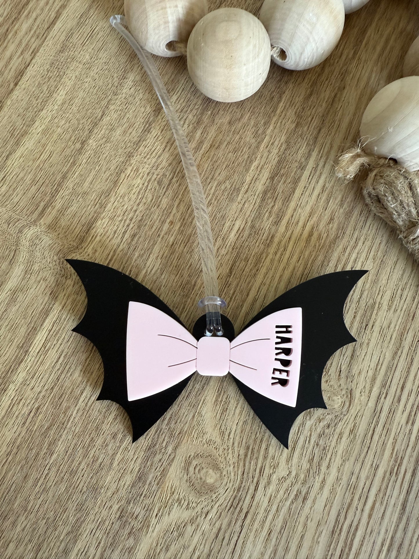 Halloween Bat Bag Tag | Bat Gift Tag | Gothic Bag Charm