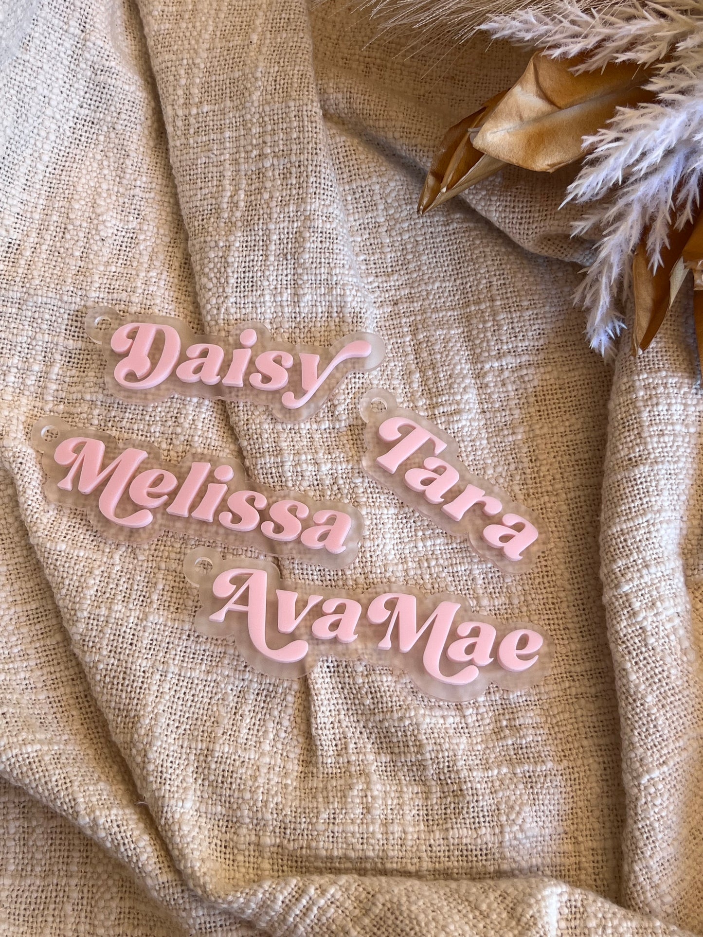 Acrylic Name Bag Tag | Keychain