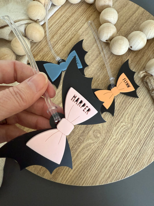 Halloween Bat Bag Tag | Bat Gift Tag | Gothic Bag Charm
