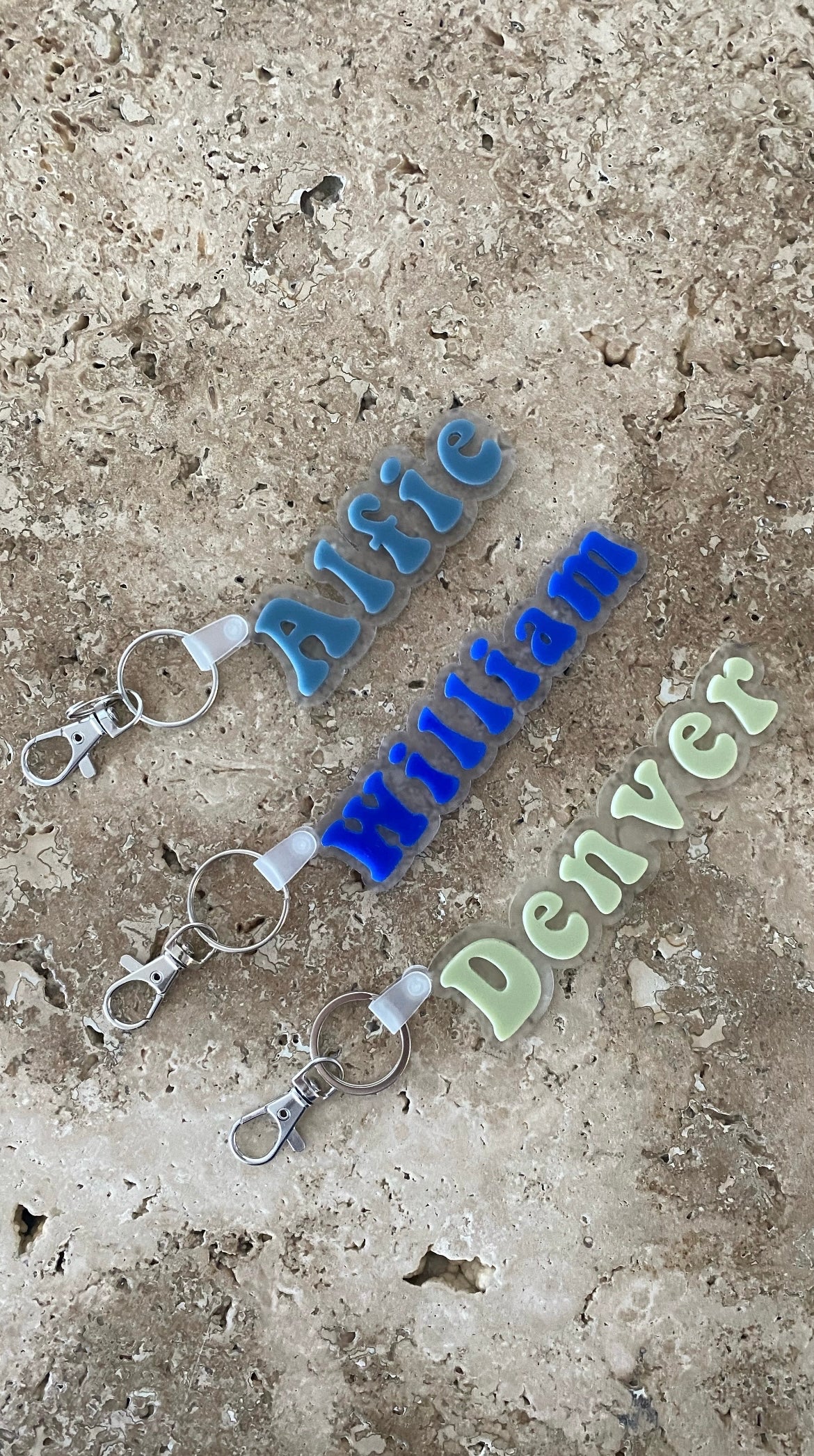 Acrylic Name Tag - Block Style | Keychain