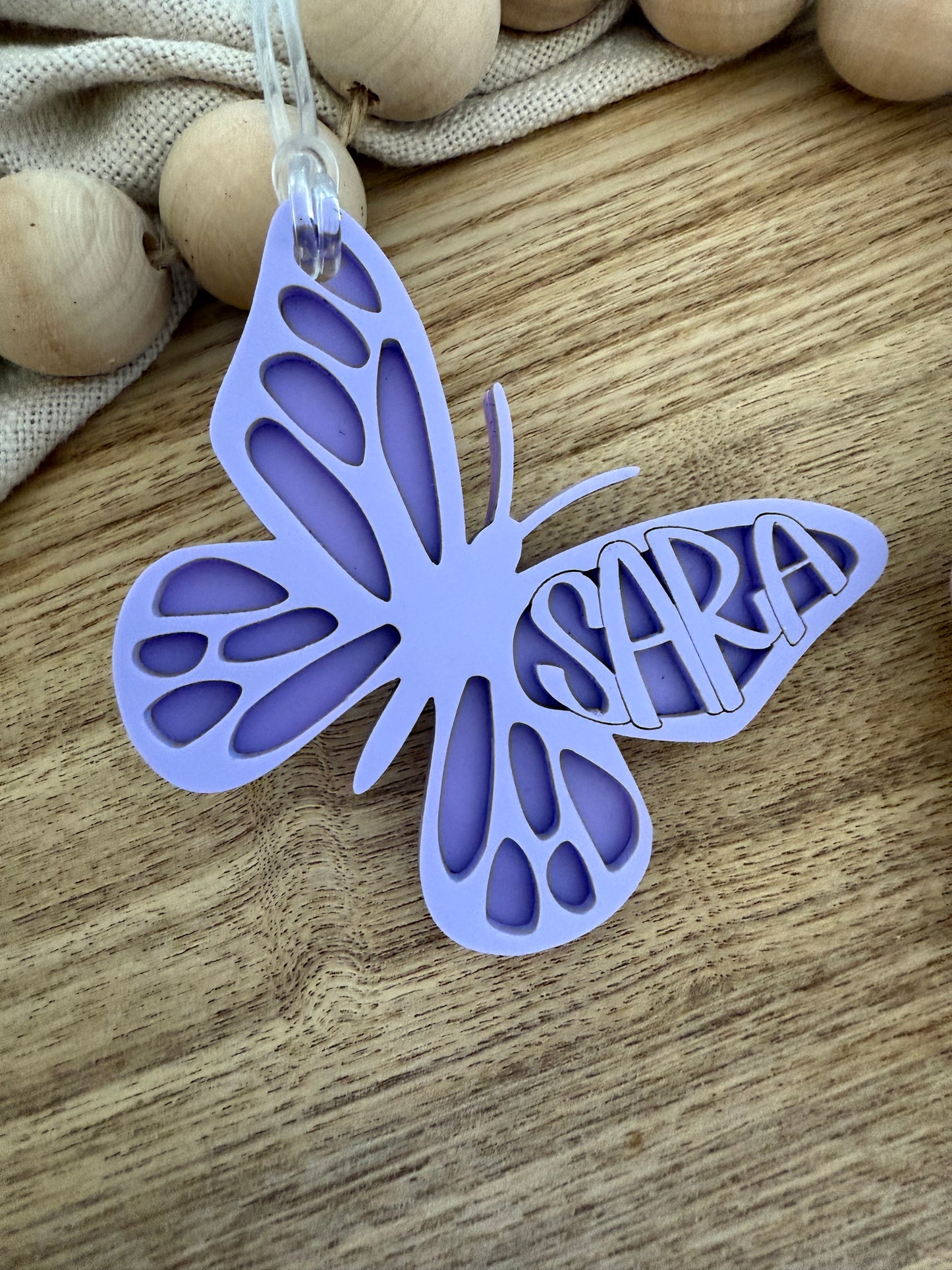 Butterfly Personalised Bag Tag | Butterfly Gift Tag