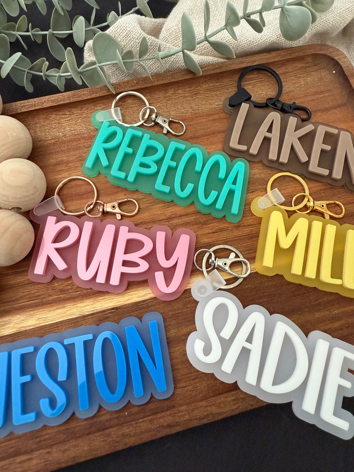 Coloured Frosted Block Bag Tag