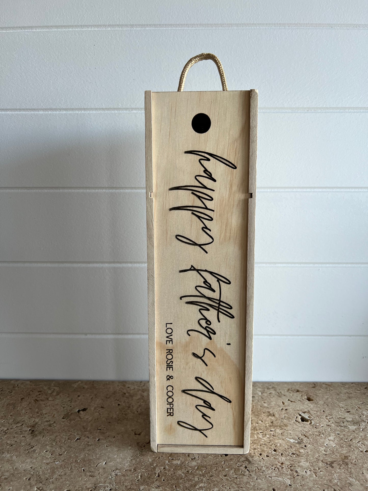 Happy Father's Day Wooden Wine Gift Box