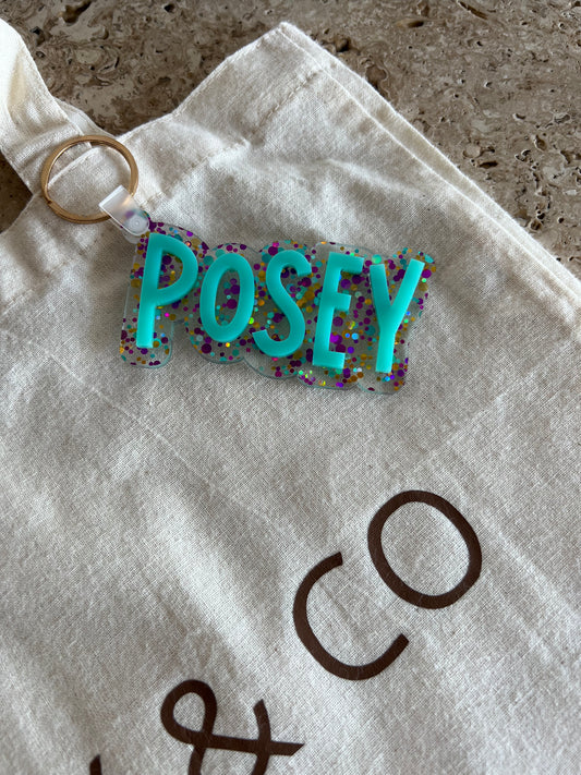 Confetti Glitter Bag Tag | Keychain