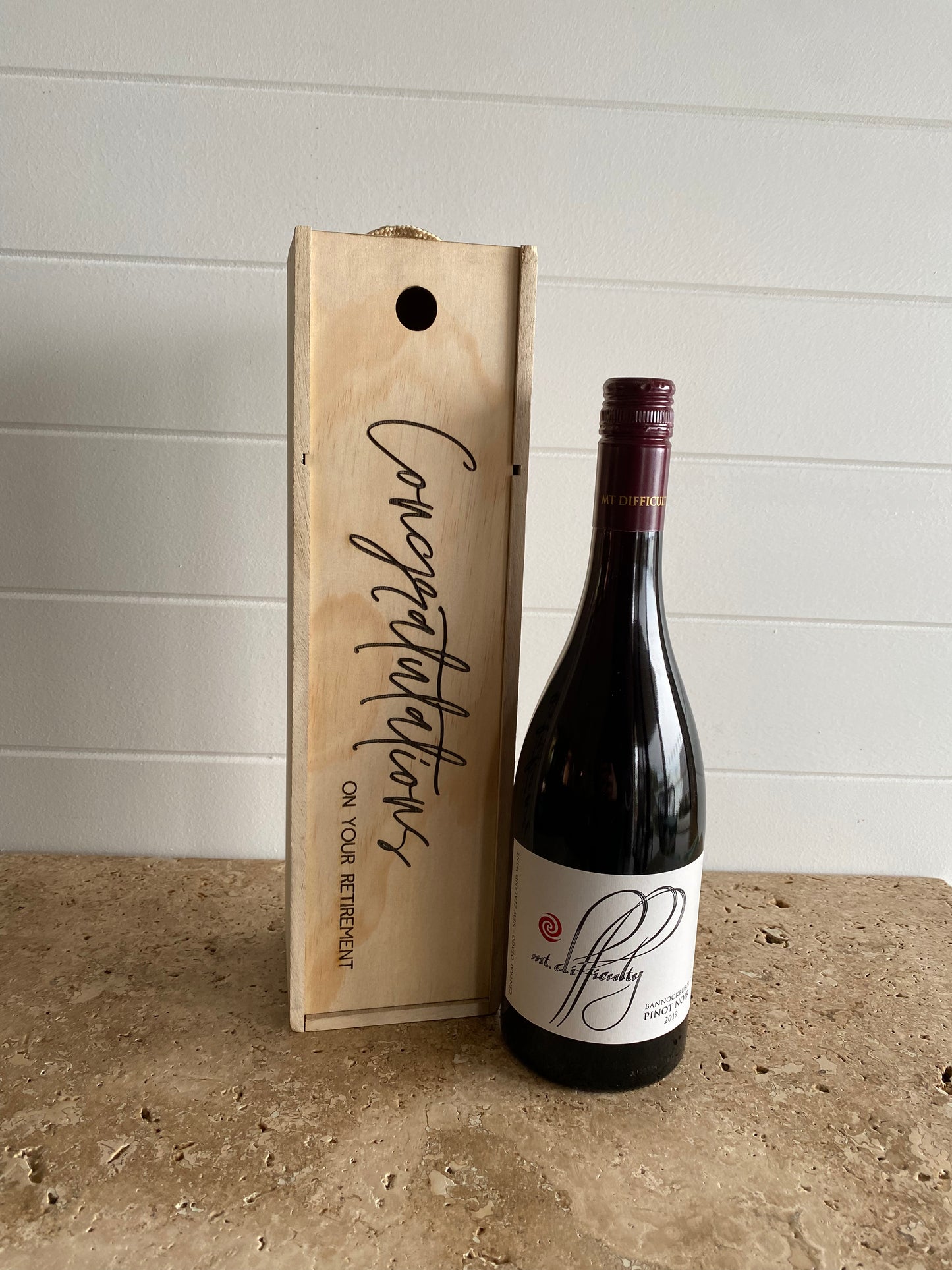 Congratulations on your Retirement - Wooden Wine Gift Box