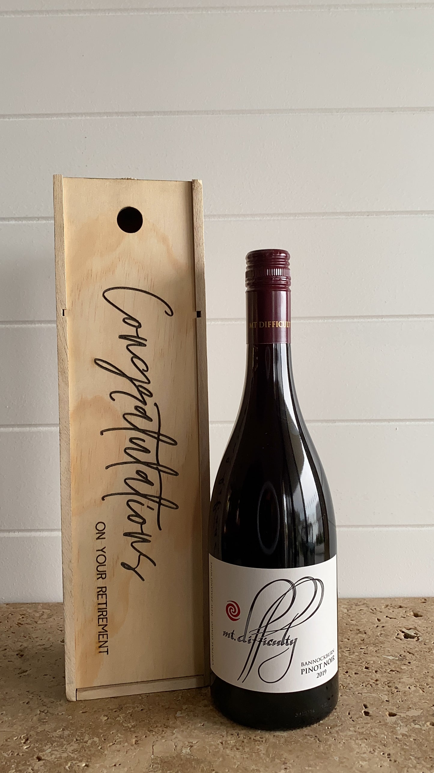 Congratulations on your Retirement - Wooden Wine Gift Box