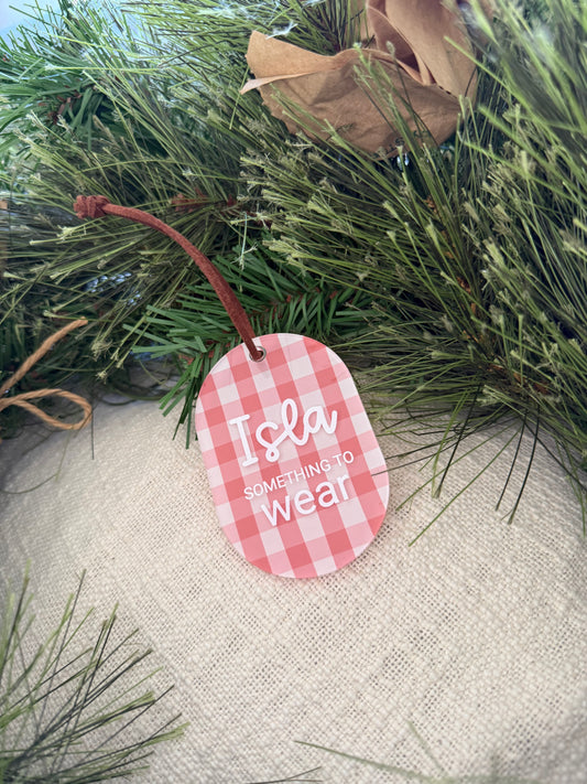 Gingham Mindful Christmas Gift Tag Set of 6