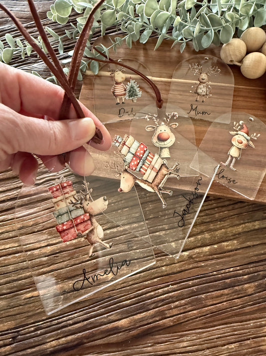 Reindeer Custom Christmas Ornament