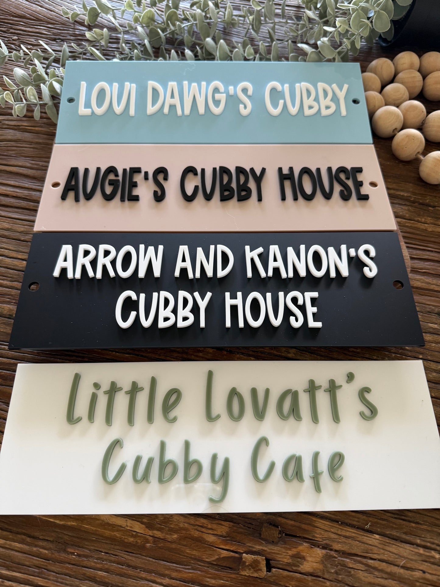 Personalised Acrylic Custom Wall Sign Pool House - Cubby Sign