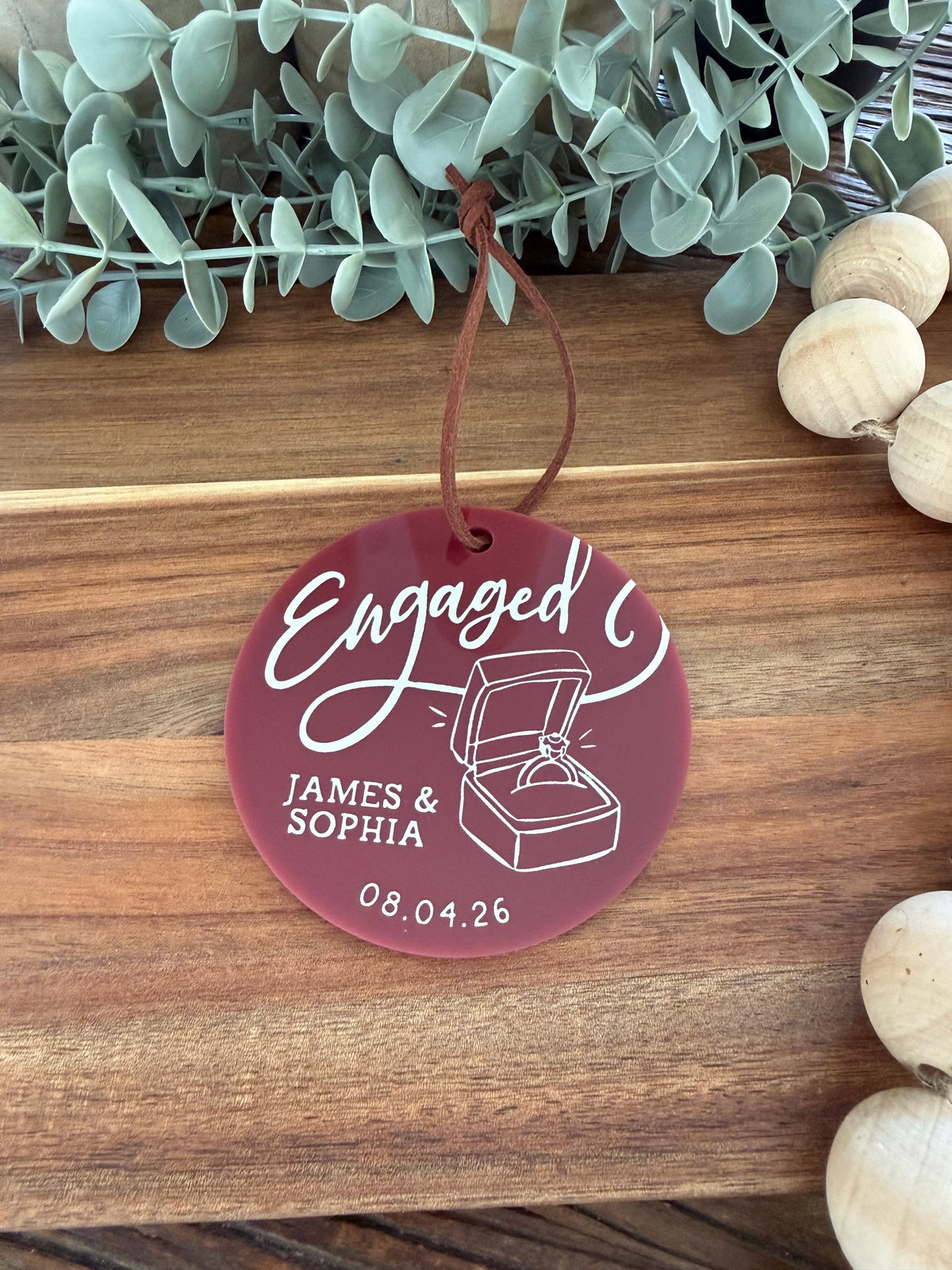 Engaged Announcement Gift Ornament