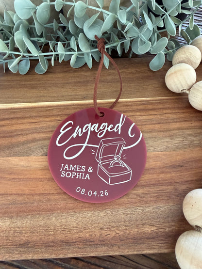 Engaged Announcement Gift Ornament