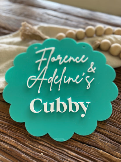 Scallop Kids Cubby House Sign - Kids Playroom