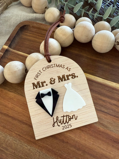 Married Personalised Christmas Ornament | LGBTIQA+ | Mrs and Mrs