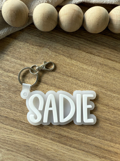 Coloured Frosted Block Bag Tag