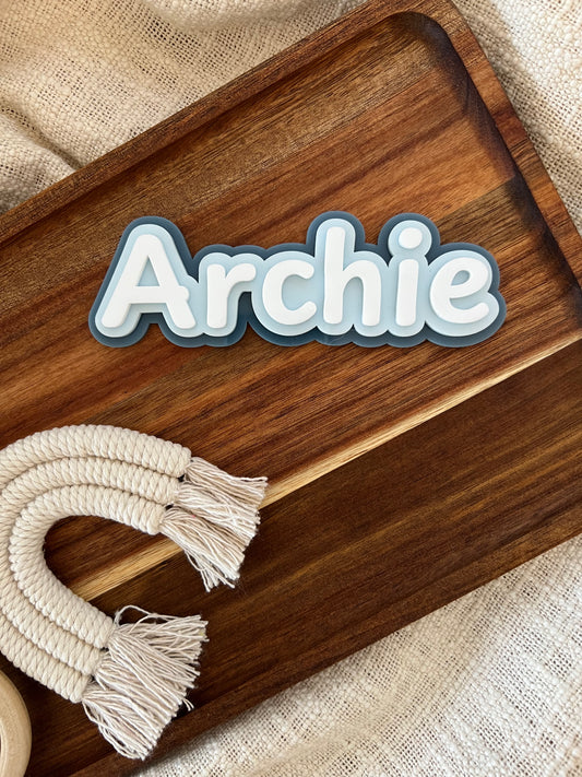 Personalised Triple Layered Sign (Archie Style)