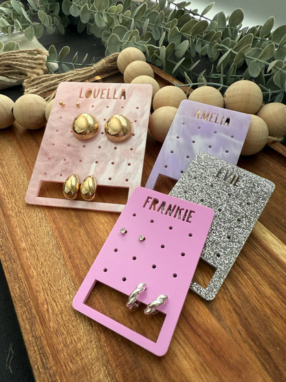 Small Travel Earring Holder | Acrylic Earring Organizer